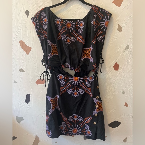 NWT Free People Sardinia Sun Mini Dress size 10 - Picture 7 of 14